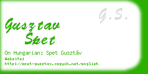 gusztav spet business card